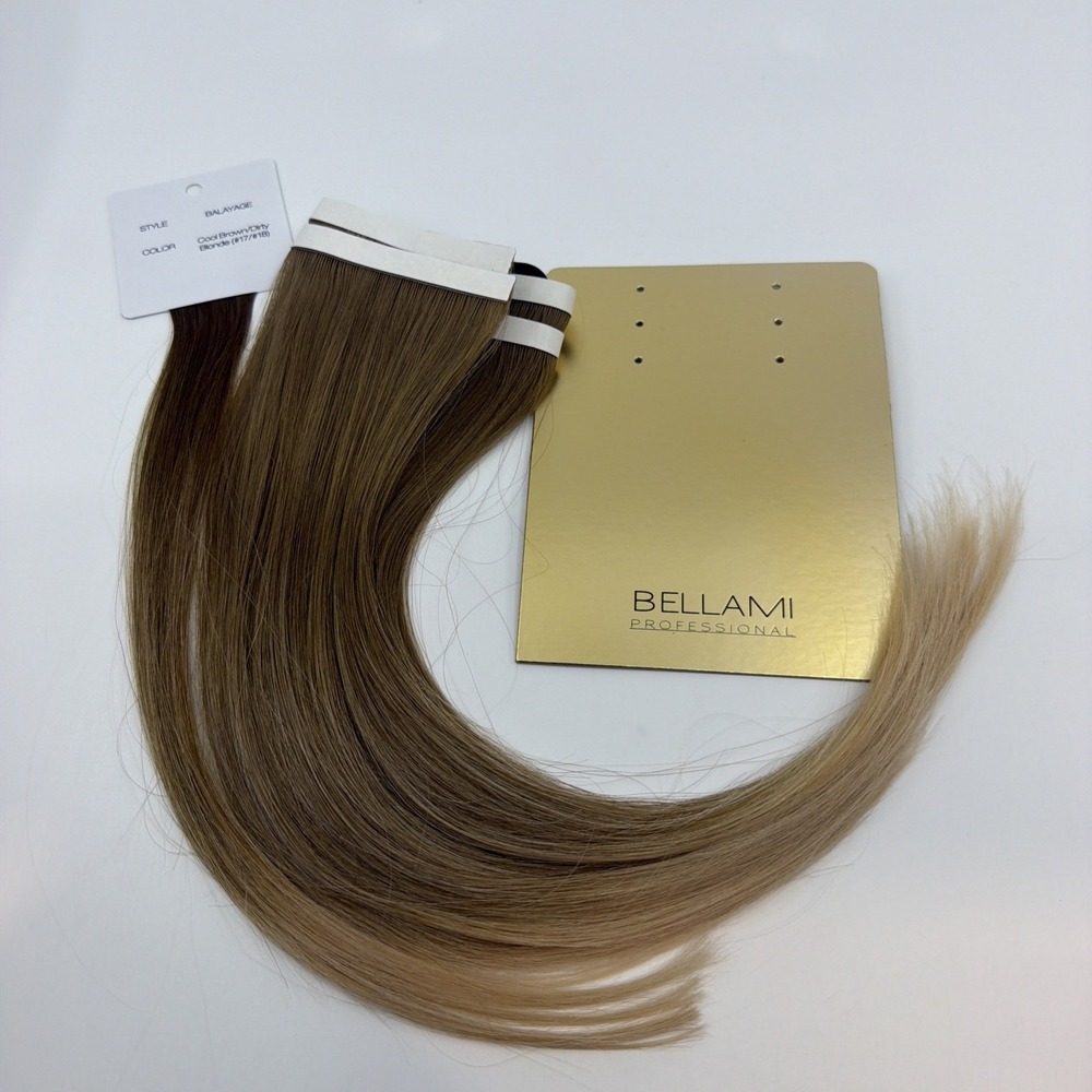 Bellami Tape In Express Weft 14" ASH BROWN/ASH BLONDE #8/60 BALAYAGE NEW